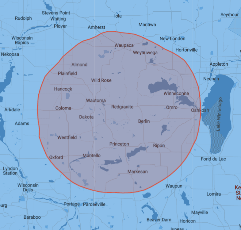 WAUH Coverage Map