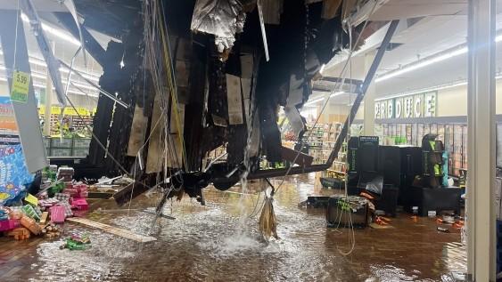 Roof partially collapses under rain water at Woodman’s on Madison’s East side